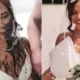 Cunhada aparece em casamento e joga tinta preta no vestido da noiva