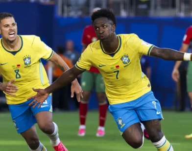 Jogada de Vinicius Junior evita derrota do Brasil para Marrocos em estreia na Copa